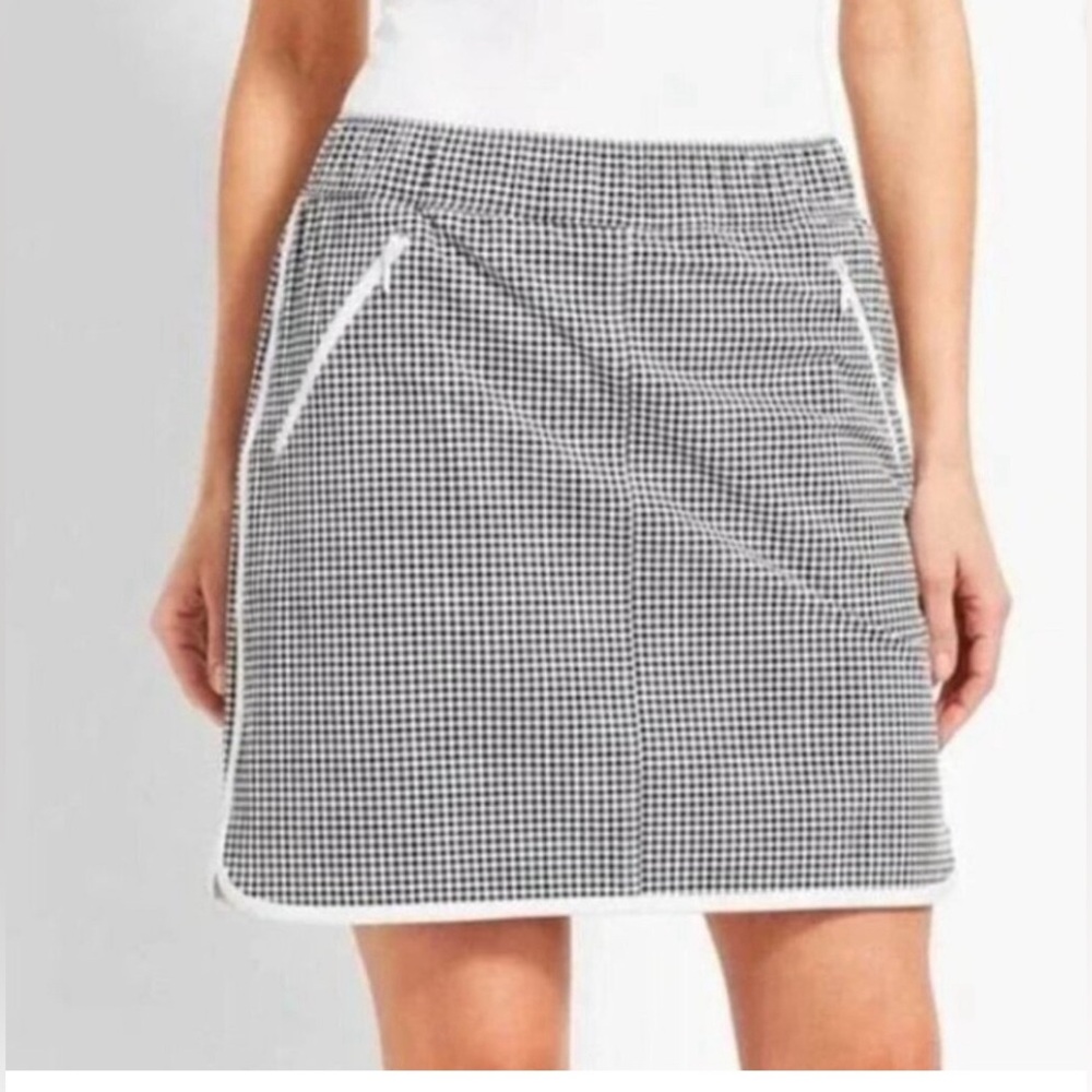 NWT Talbots Black/White Gingham Sports Skort Size 3X.